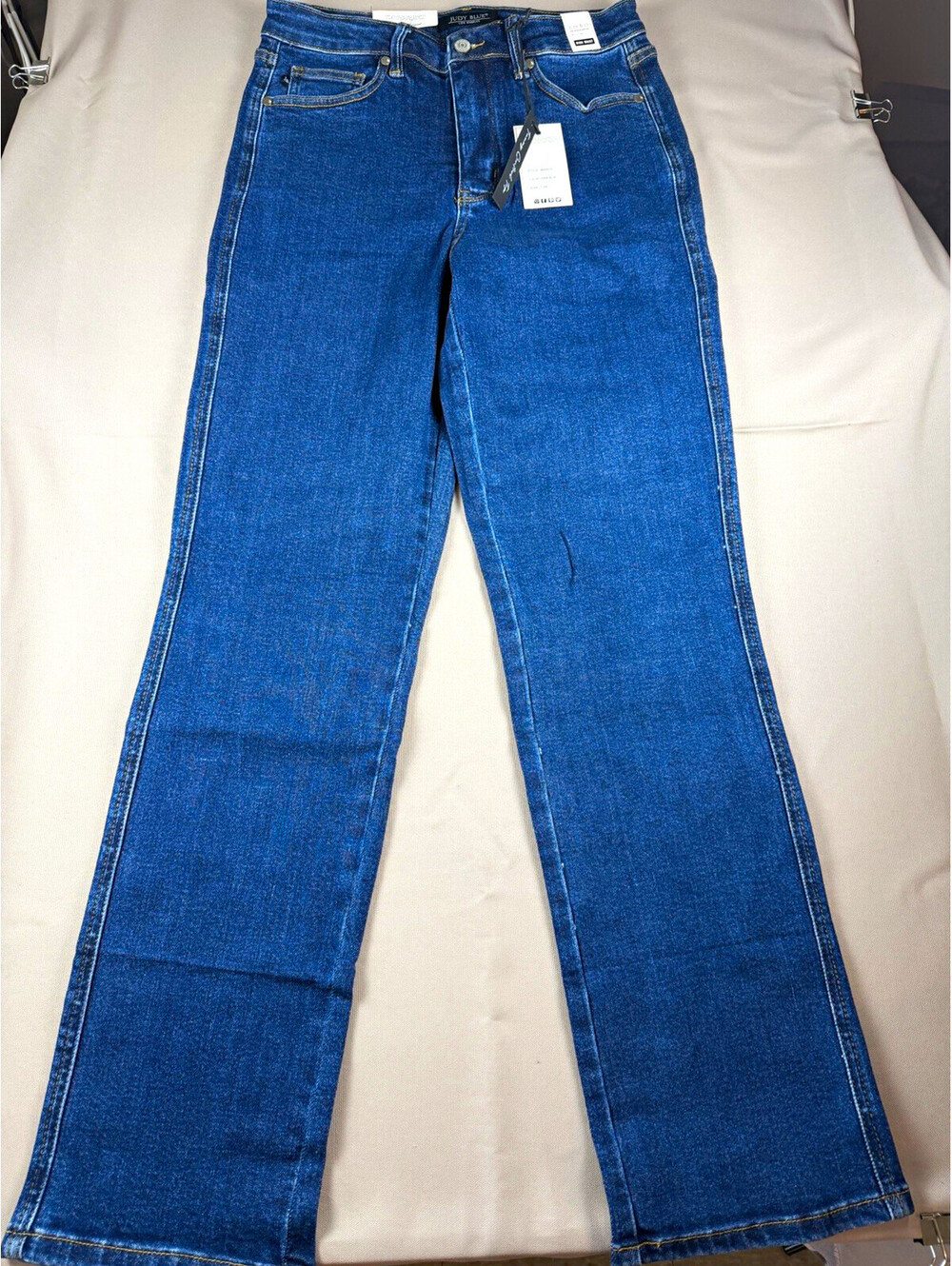 Judy Blue High Waist Straight Jeans High Rise Dark Wash 5-Pocket Denim 28